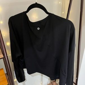 LULULEMON Black Crop Long Sleeve Size 12